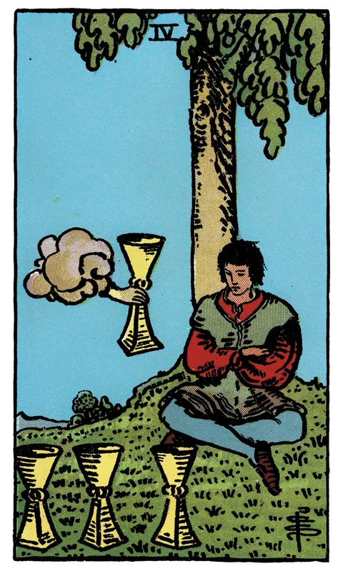 Four of Cups, Minor Arcana card from the Rider-Waite-Smith tarot
