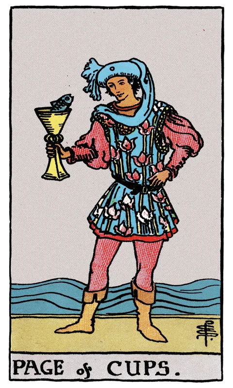 Page of Cups, Minor Arcana card from the Rider-Waite-Smith tarot