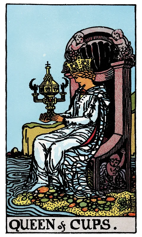 Queen of Cups, Minor Arcana card from the Rider-Waite-Smith tarot