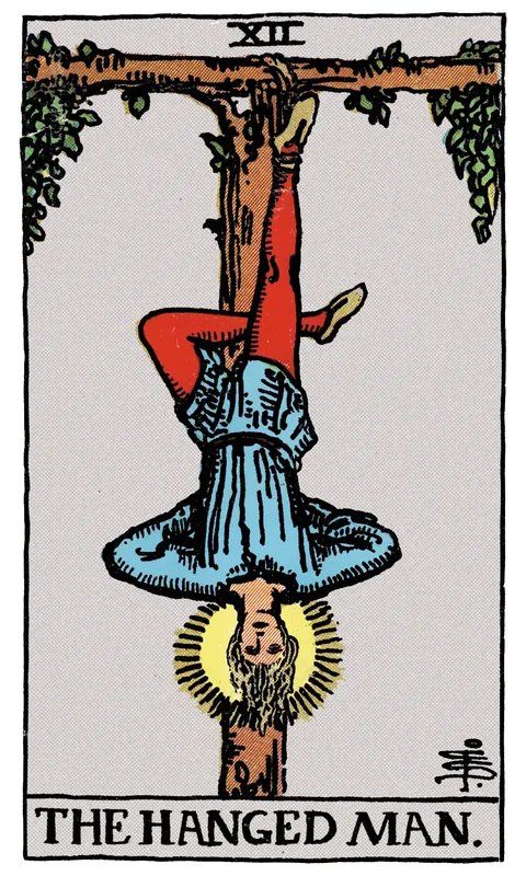 The Hanged Man (XII), Major Arcana card from the Rider-Waite-Smith tarot