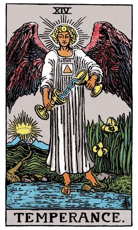 Temperance (XIV), Major Arcana card from the Rider-Waite-Smith tarot