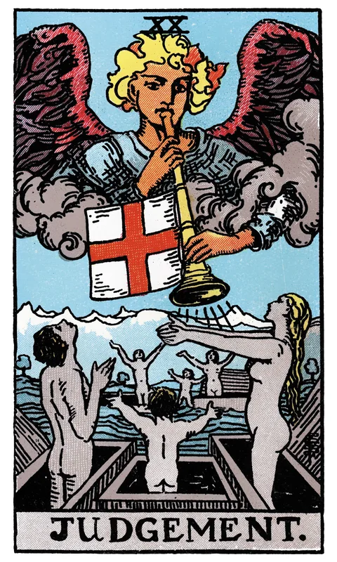 Judgement (XX), Major Arcana card from the Rider-Waite-Smith tarot