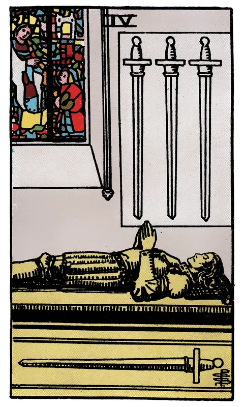 Four of Swords, Minor Arcana card from the Rider-Waite-Smith tarot