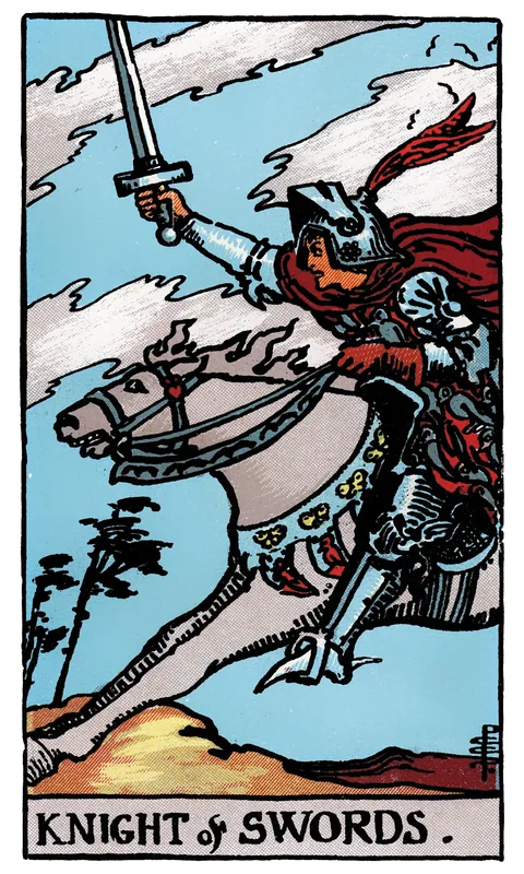 Knight of Swords, Minor Arcana card from the Rider-Waite-Smith tarot