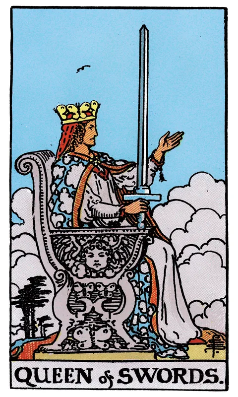 Queen of Swords, Minor Arcana card from the Rider-Waite-Smith tarot