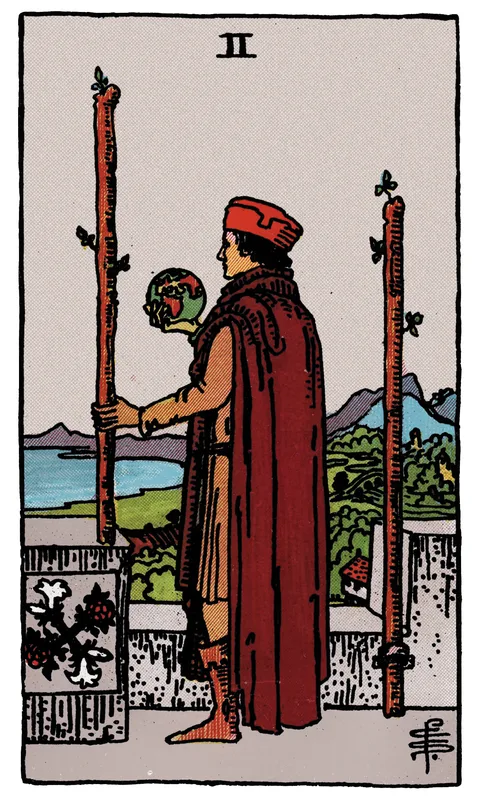 Two of Wands, Minor Arcana card from the Rider-Waite-Smith tarot