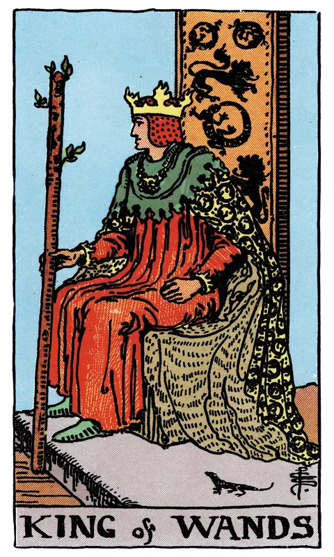 King of Wands, Minor Arcana card from the Rider-Waite-Smith tarot